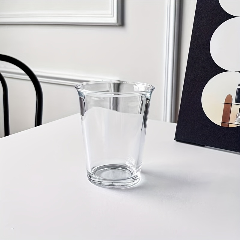 TEMU 1/2/4pcs 12oz Simple And Transparent Glass Christmas Cups For Cappuccino, Tea, Espresso Latte, Juice, Milk, Iced Americano, Cocktails, Wine And