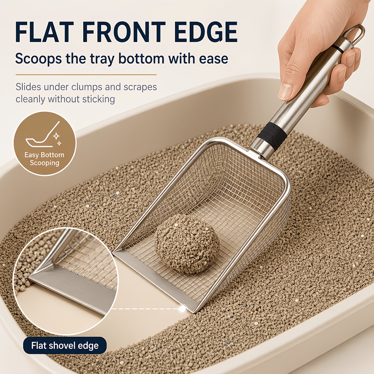 durable stainless steel cat   easy to   waste shovel Product details 1