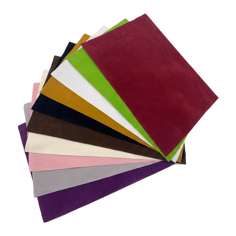 TEMU 1 Combinaison multicolore de tissu velours en peau de cerf double face, 7,87 pouces x 13,00 pouces, idéal pour la fabrication de sacs, des