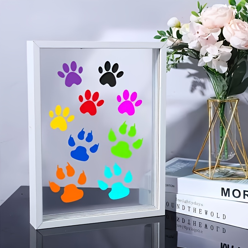 Family Handprint Memory Frame with 4 Handprint Slots and 6 Non-Toxic Colors, Gift for Family and Mother’s Day, Available in Black, White, an