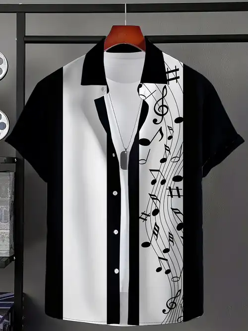 music dress shirts SHEET MUSIC SHIRT SHEET MUSIC SHIRT / White / L