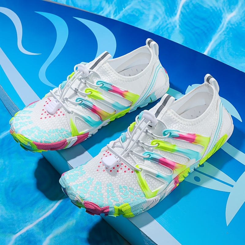 Zapatos de agua antideslizantes para camping para jóvenes, con  elasticidad, malla, goma, transpirables, resistentes a la abrasión  parte