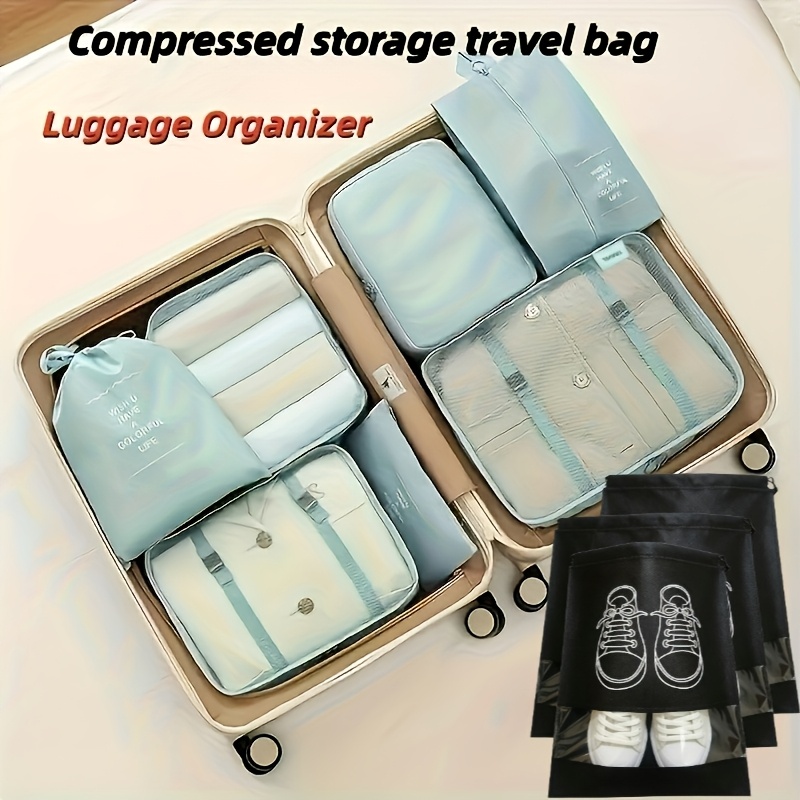 10pcs Travel Packaging Cube Set for Lightweight Storage