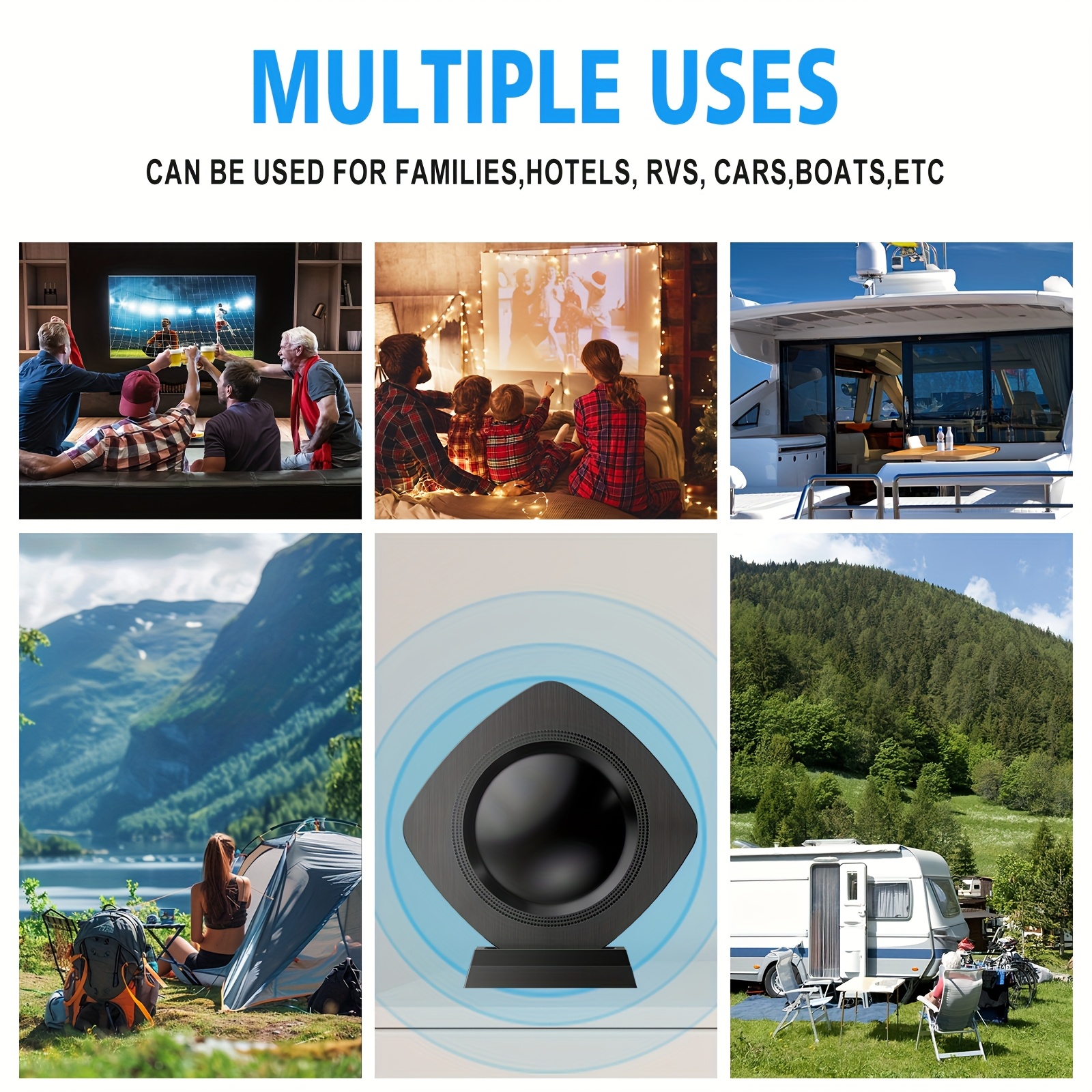 Digital TV Antenna Ultra High Definition 360° Receiving Signal Antenna 200 Kilometers Long Distance TV Antenna Small Portable Indoor Amplified High Definition Digital Antenna For Smart TV Easy To Use Suitable For New And Old TVs Quickly Watch Local - Image 4