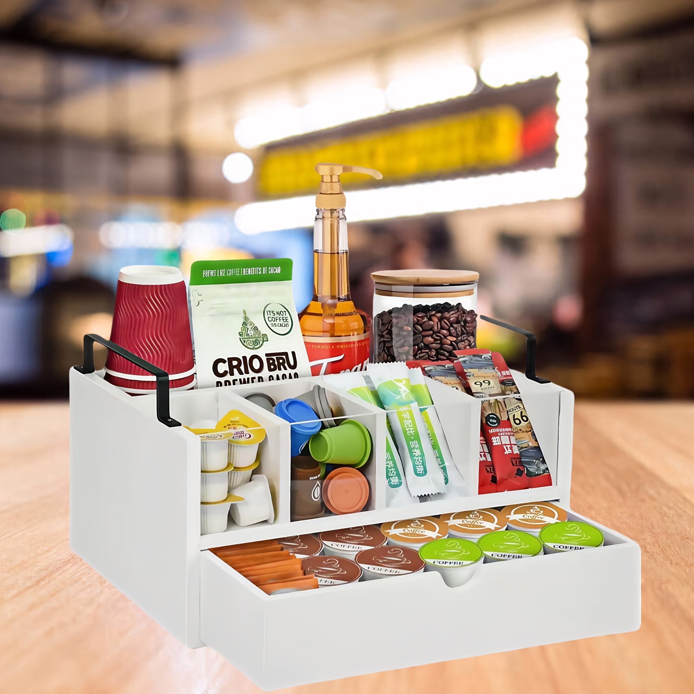 Kaffeebecher Halter Mit Deckel-Organizer - Seitenhalterung Für Getränkeautomaten