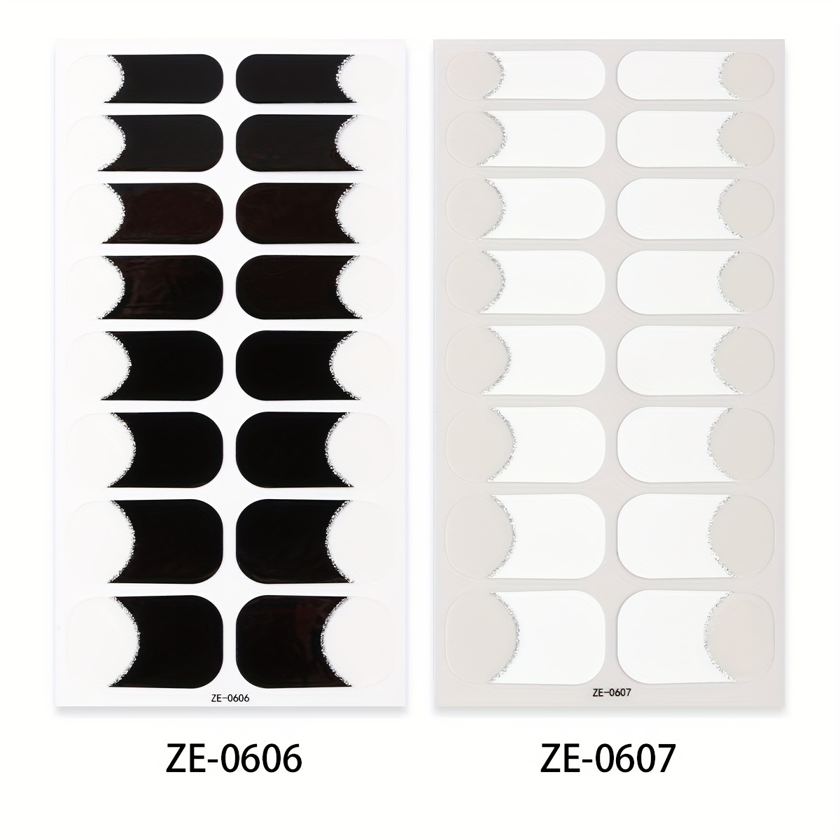 Image of 2 Sheets Of 32-nail Full-coverage Nail Stickers, Featuring A Simple And Elegant Spring/summer Style. And White Nail Stickers For . Self-adhesive Nail Decals, Suitable For Women And