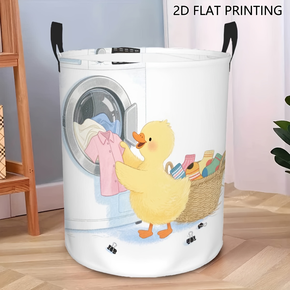TEMU Laundry Hamper Basket With Lid, Cute Cartoon Rubber Duck Laundry Basket, Laundry Basket With Lid, Laundry Hamper, Laundry Basket, Laundry Basket