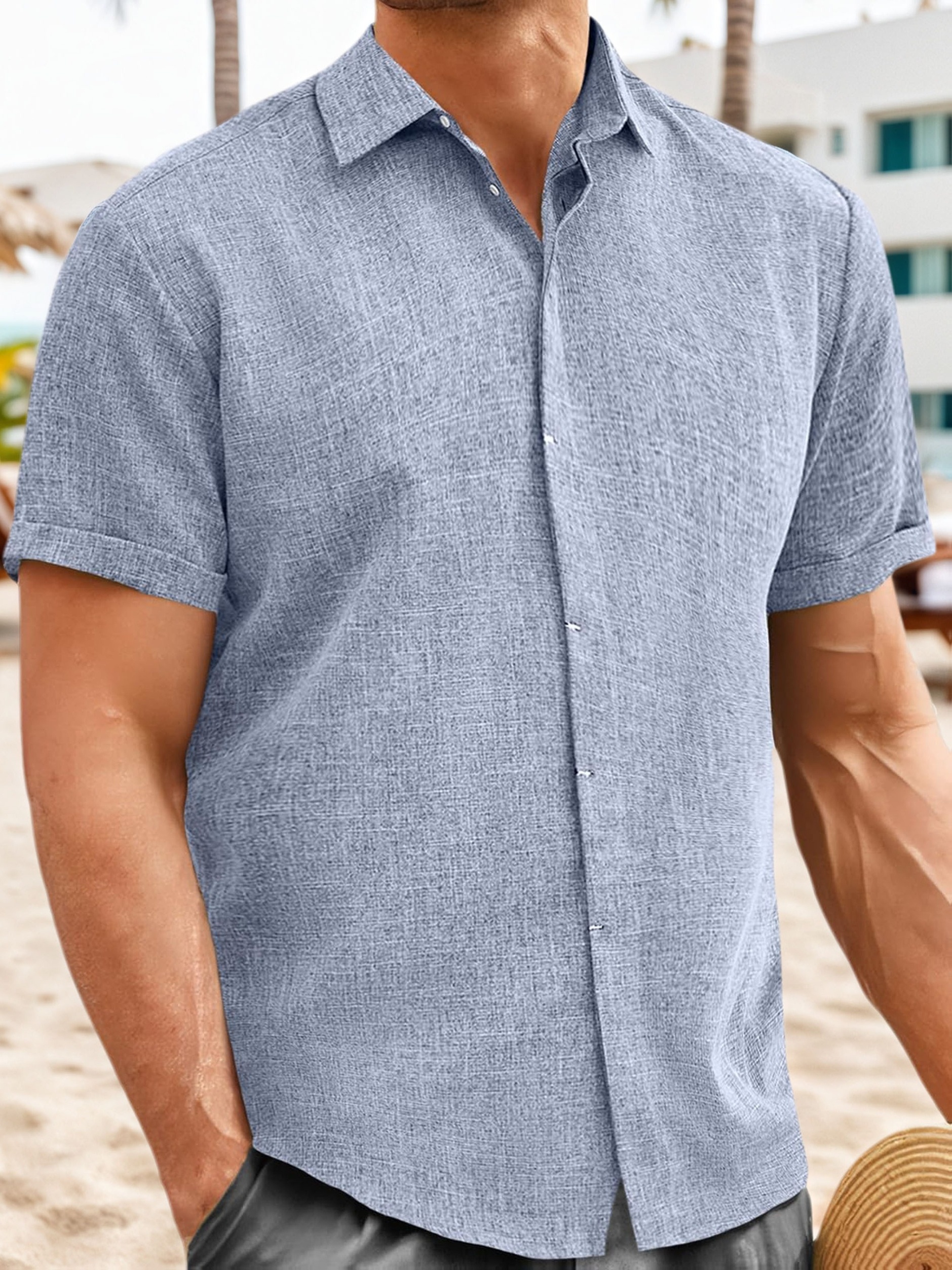 men semi formal shirt sold on Temu United States