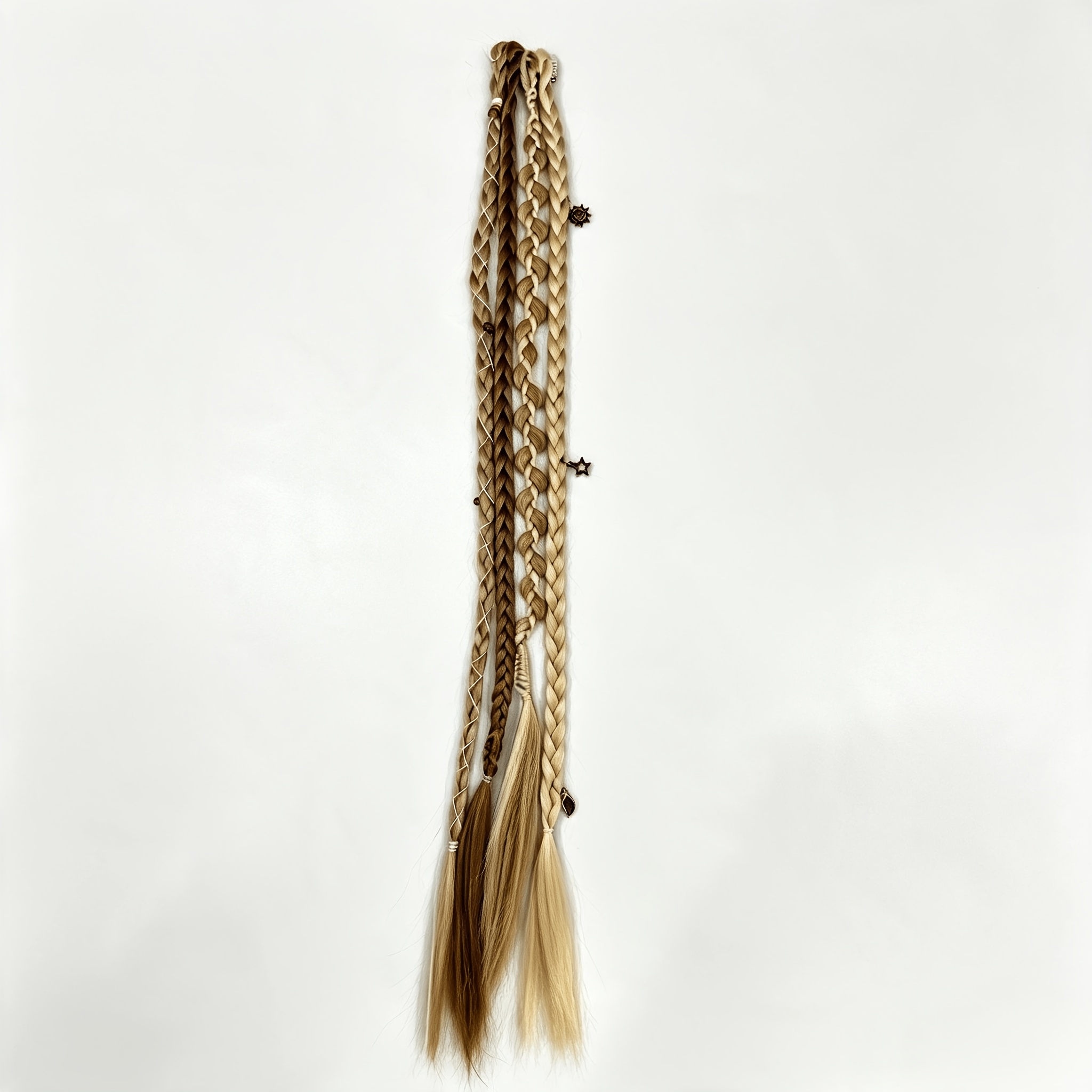 TEMU Bohemian Style Geflochtenes Haar｜Hochtemperatur-Band Dekorierte Dreadlocks Haarverlängerung, Erhält in Sekunden Urlaubslook, Must-Have