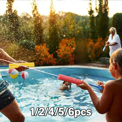 1 2 4 5 6pcs set summer pull type colorful water guns kids outdoor play toys random colors