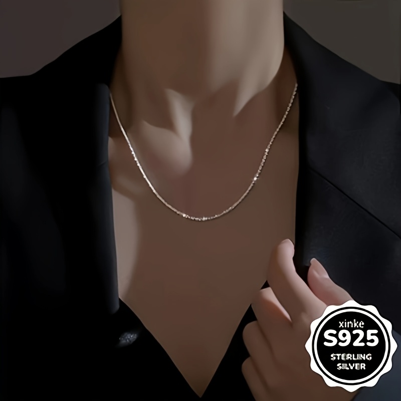 2pcs 925 Silver Jewelry Set — Sparkling Necklace and Bracelet