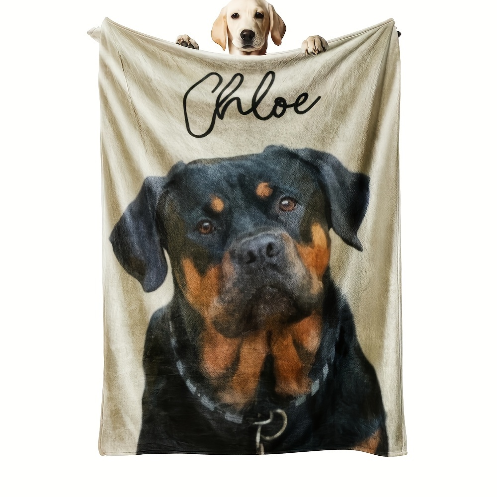 

Personalized Dog Photo Flannel Blanket - Soft, Allergy- Throw For Napping & Cuddling - Perfect Gift For Birthdays, Weddings, Anniversaries & More