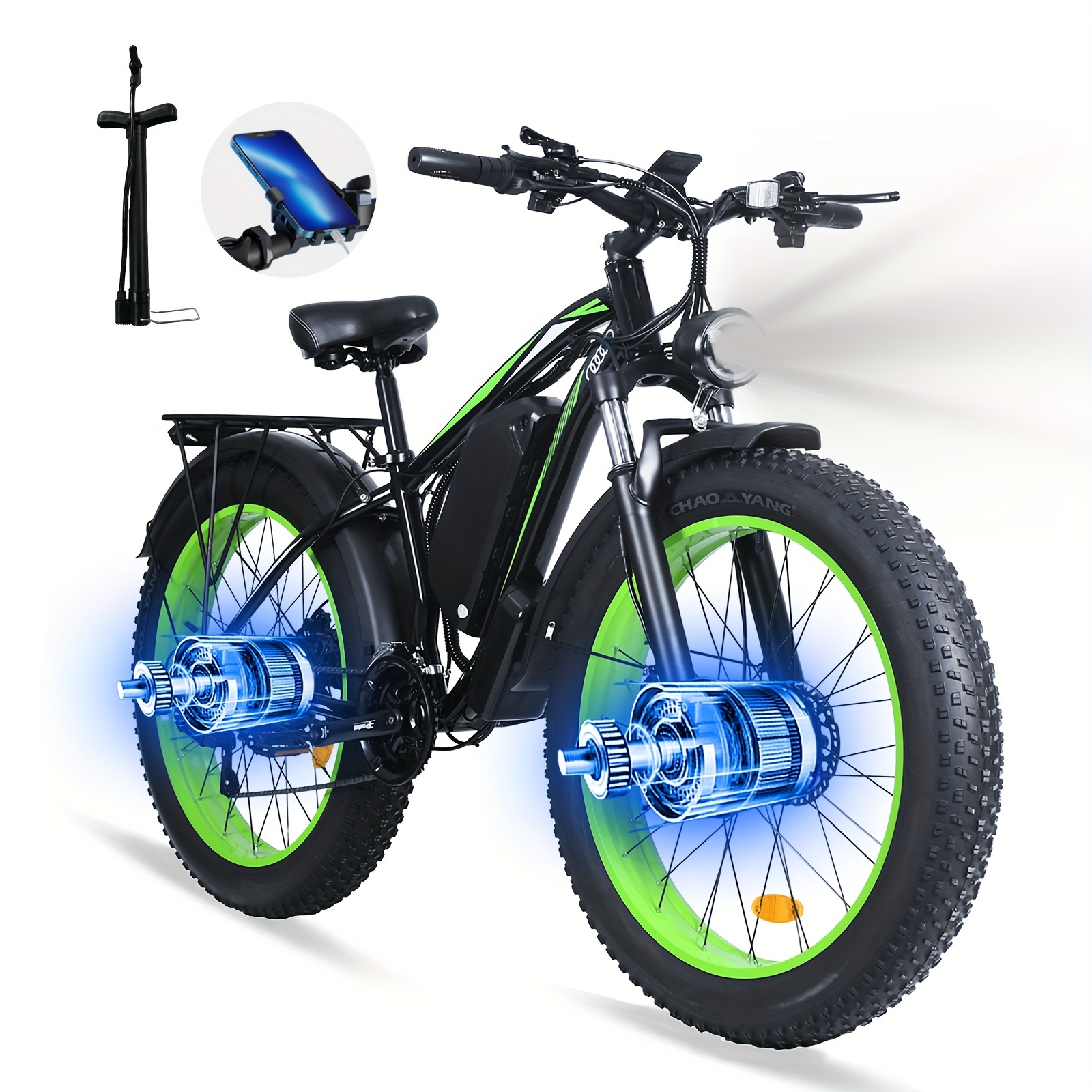 Electric Bike Adults Dual Motor Ebike 2000wh - Temu