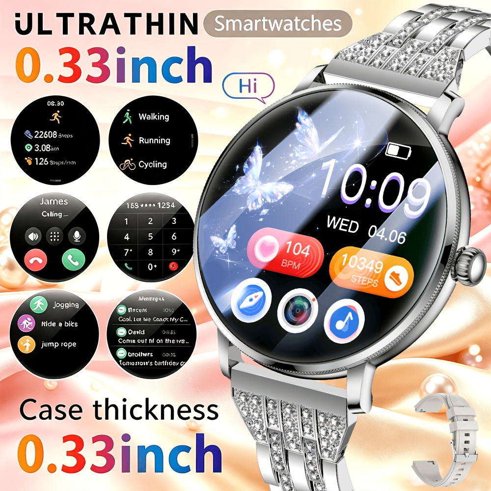 Elegant Women's Smartwatch with AMOLED Screen