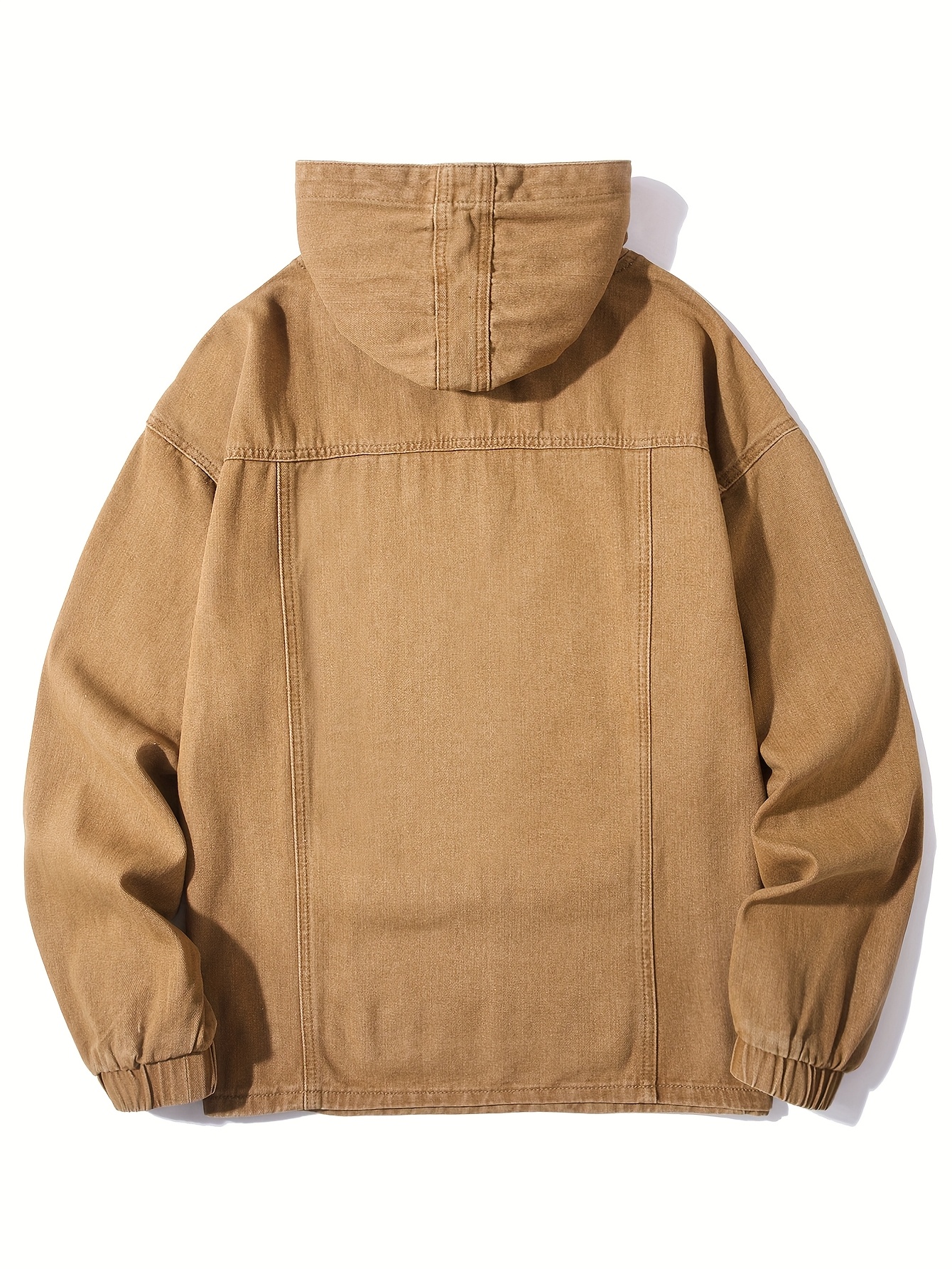 mens heavy duty blend hooded denim jacket light Temu South Africa