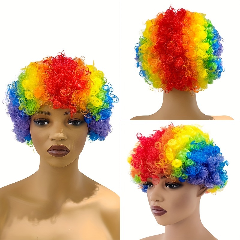 

[top-] Wig - For & Halloween Parties, Stretchy Synthetic Hairpiece , Fun