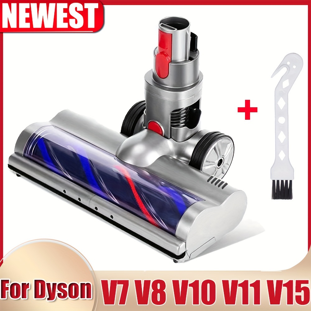 Un moteur de remplacement adapté aux modèles daspirateur Dyson V7 V8 V10 V11 V15 SV10 SV12 SV14 Animal Absolute, avec une brosse électrique à 4 LED pour sols durs et moquettes basses.