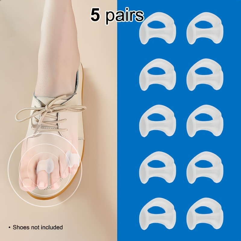 5 Pairs Of Silicone Toe Pads, Toe Protectors, Fits All