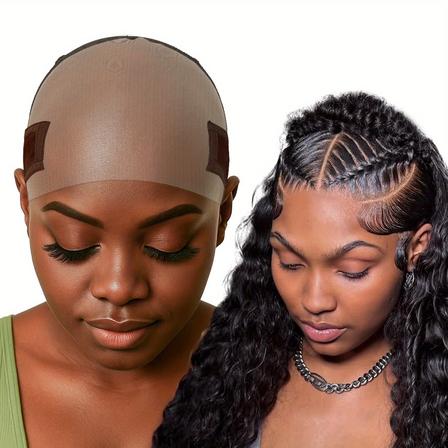 lace max wig grip cap for women non slip adjustable wig cap   holds glueless wigs in place reusable hd lace cap with headband for lace front wigs   fits all Product details 1