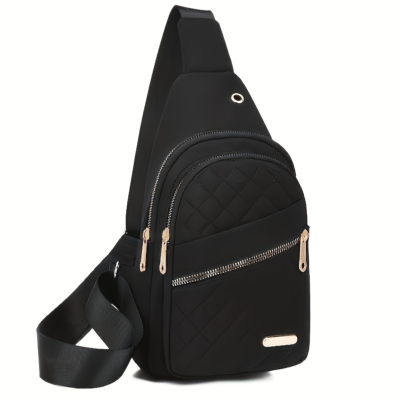 TEMU 2025 New Chest Pack, Ladies' Rucksack, Athletic Crossbody Purse, Shoulder Tote, Everyday Nylon Bag, Small Crossbody Pouch