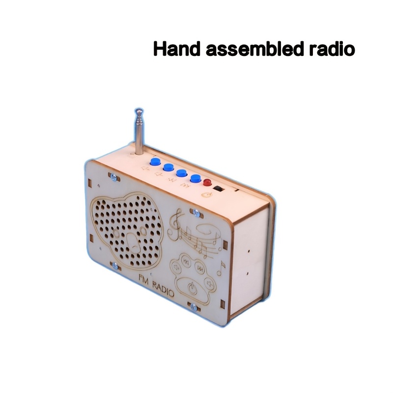 

1pc Diy Handcrafted Radio Kit, Plywood Material, Diy Electronics , Personalized , Creative Hobby Gift