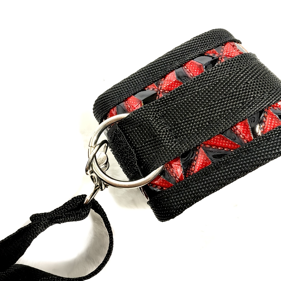 Fashionable Plus-Size Nylon Suspender with Dark Red Geometric Diamond Patterns, Soft, Comfortable, Durable, And Suitable for Various Occasions, Resistant to Damage, Unique Scene Suspender