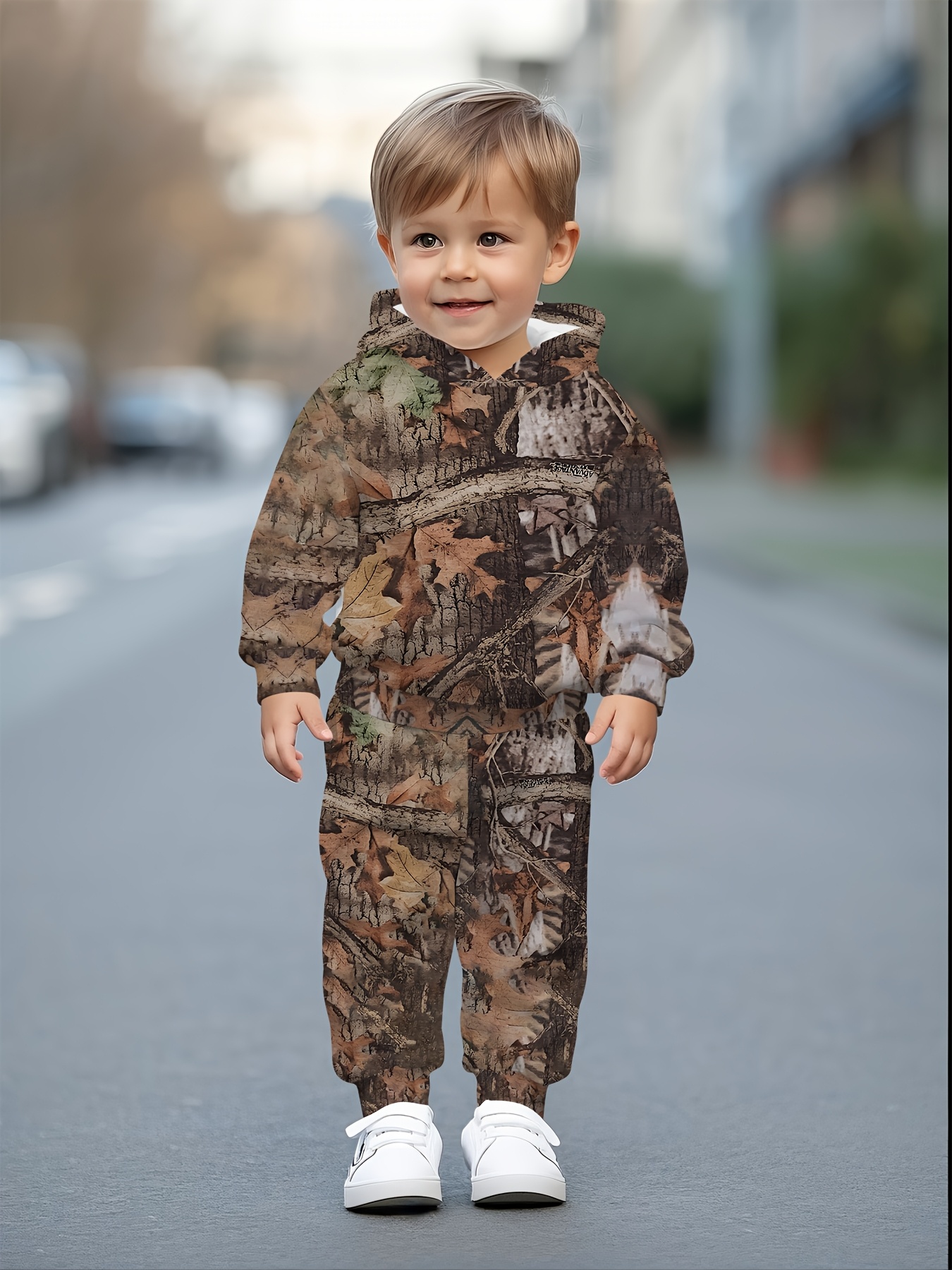 conjunto sudadera pantalones estampado camuflaje niños Temu El