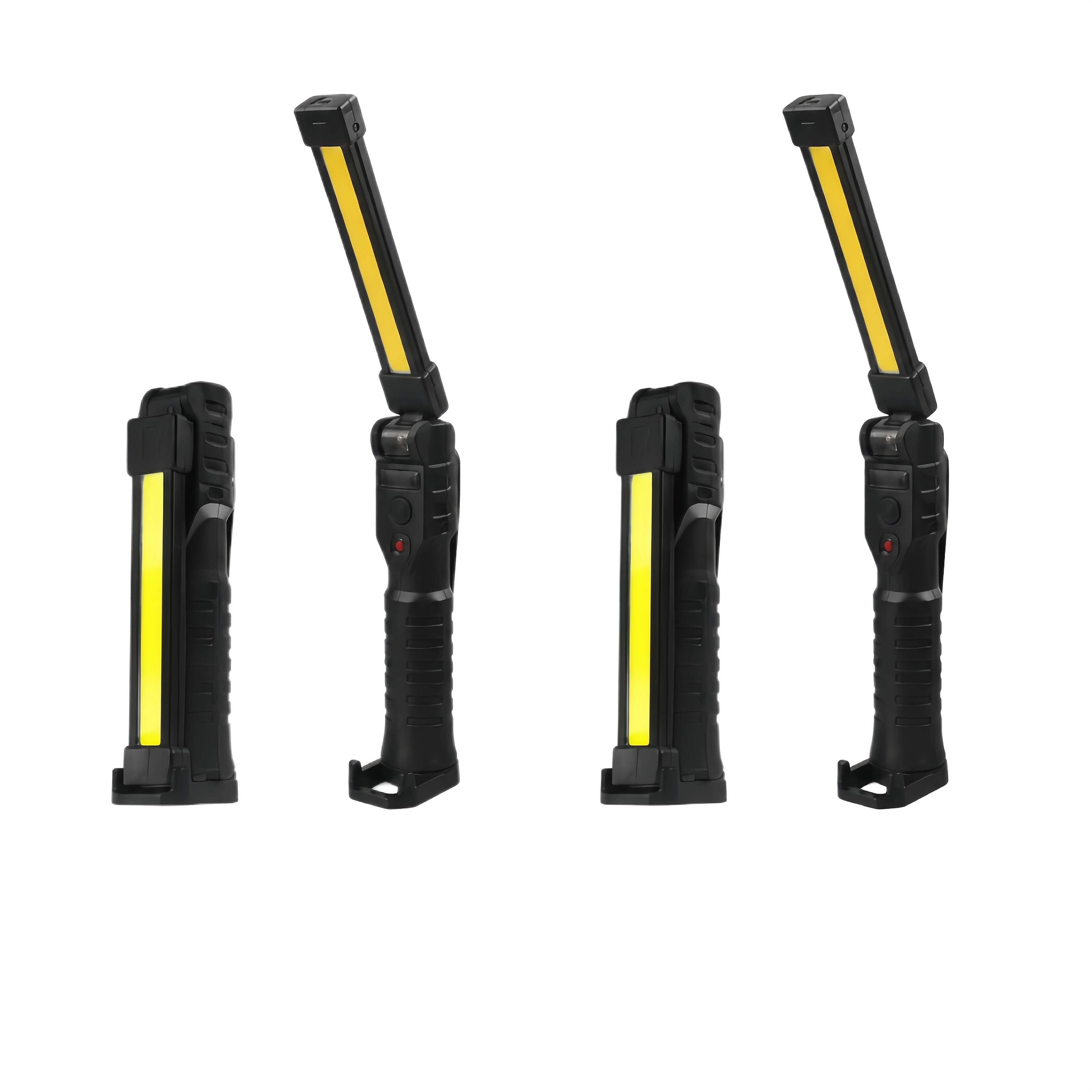 TEMU 2-pack Usb Rechargeable Work Lights, Emergency Flashlights For Workshop And Construction Repair. Foldable Design With Magnetic Base And Portable