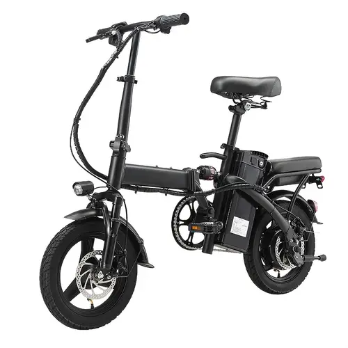 folding electric bike 350w motor 48v battery 14 inch tires portable commuter e bike for