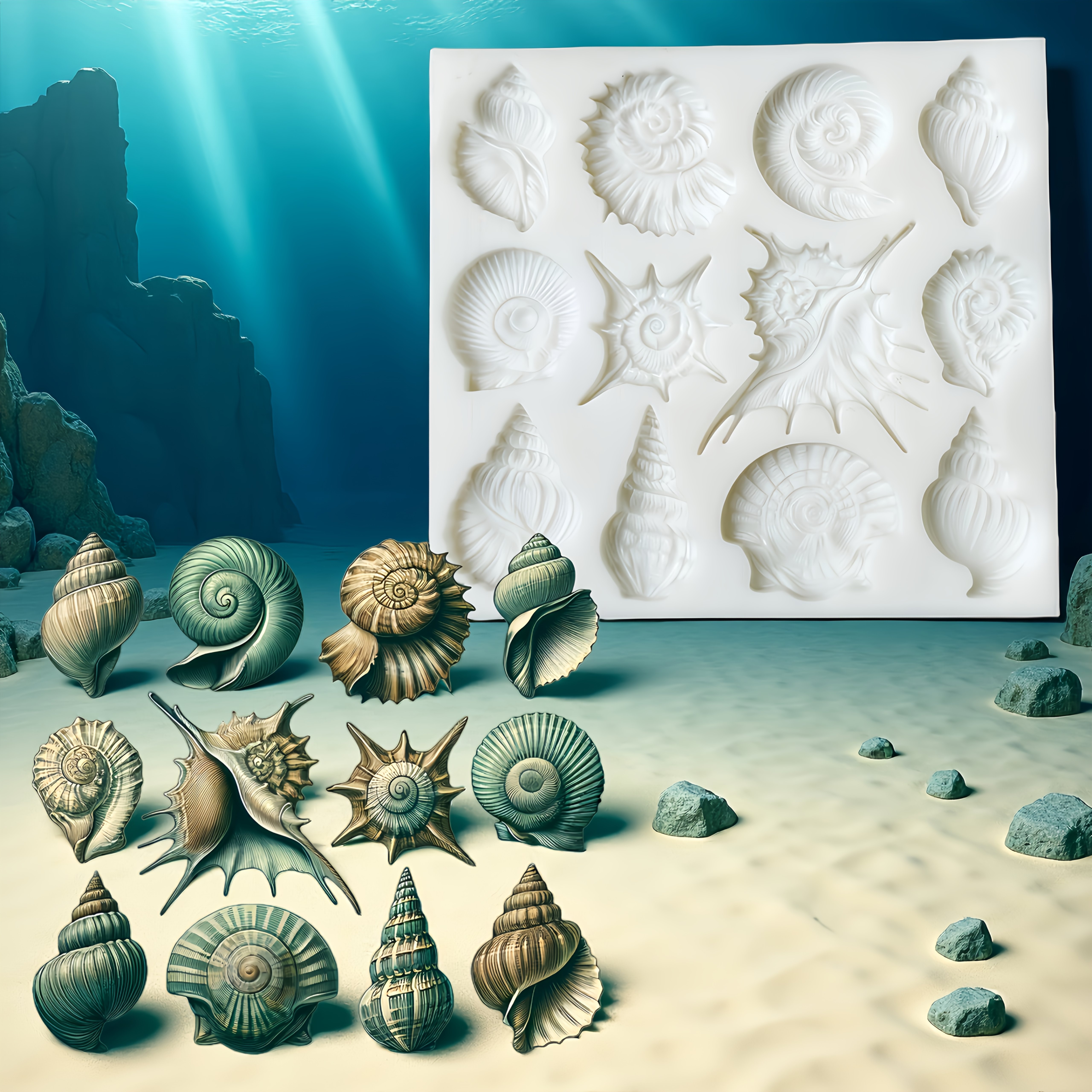 1 Item, A Conch-shaped Gummy Candy And Fondant Mold, Unique Baking Mold For Lollipops And Cake