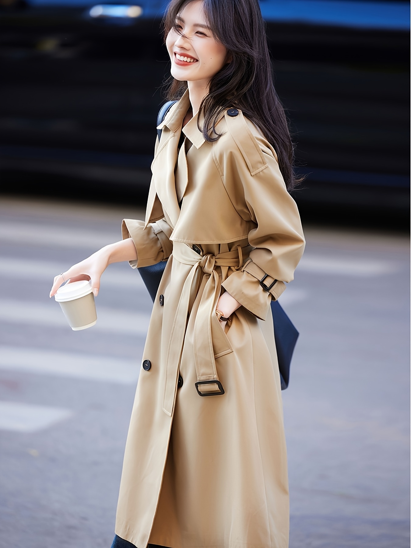 korean beige coat