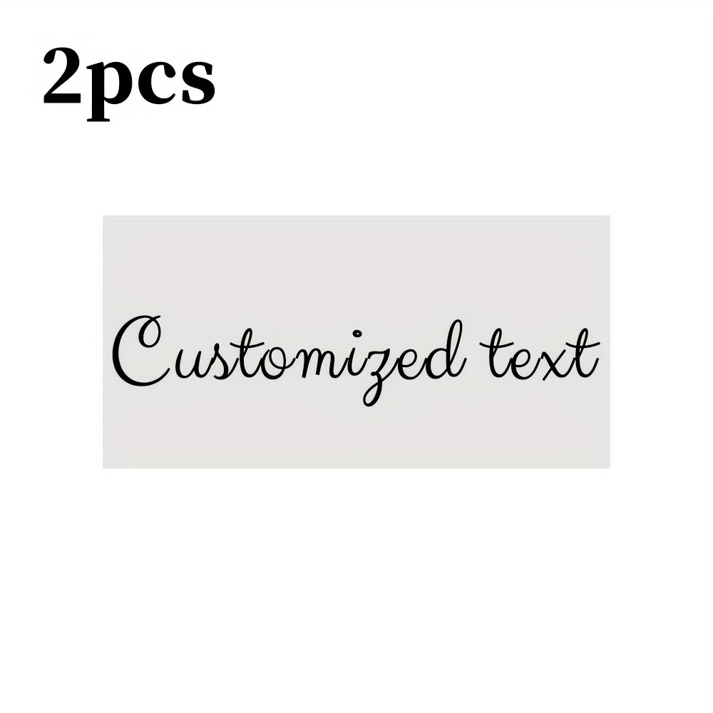 TEMU 2pcs Personalized Custom Name Tags Stickers, Vinyl Stickers, Name Stickers, Date Stickers, Diy Gifts, Wedding Stickers, Gift Stickers.