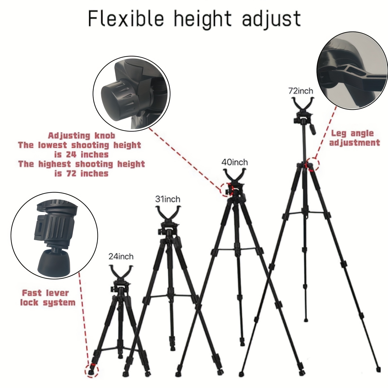 Adjustable V-Shaped Fork Shooting Tripod