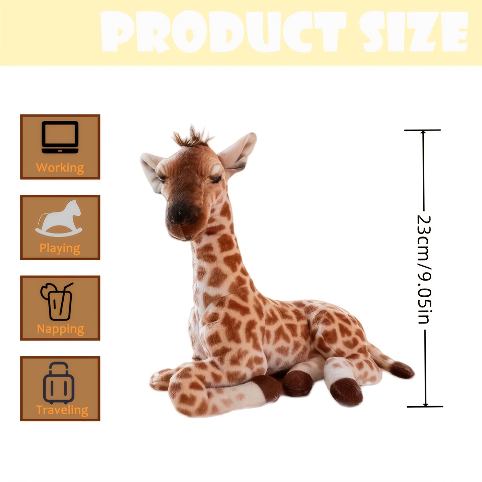 23cm 9 05in simulation giraffe plush stuffed animal giraffe - Temu