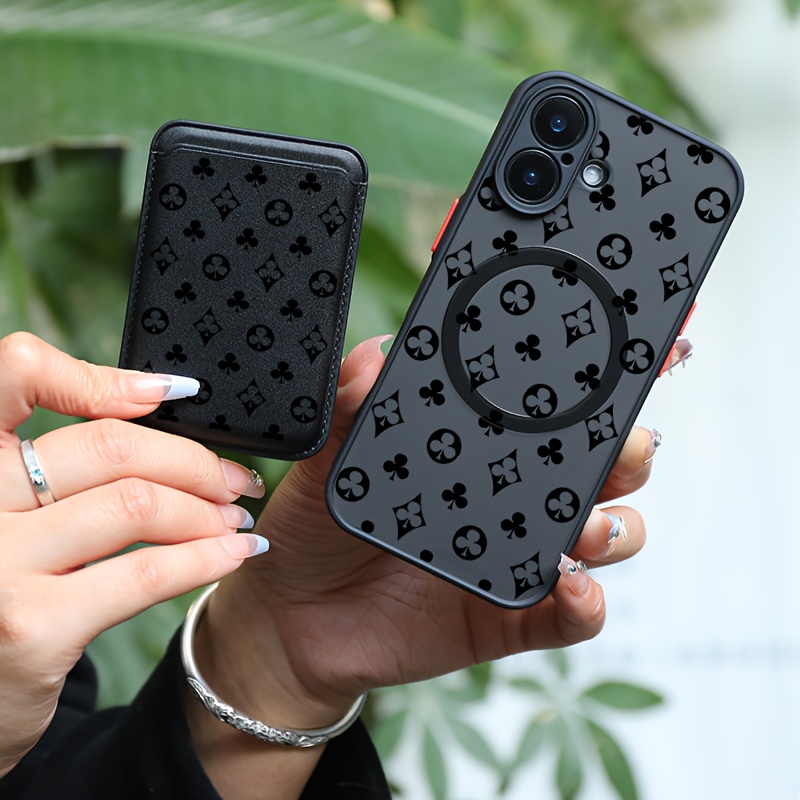 TEMU Phone Case: 2pcs 1 Set&fashionable Luxury All Inclusive Shockproof Pattern For Iphone 15 14 13 12 11 Pro 8 Pus Magnetic Phone Case&compatible