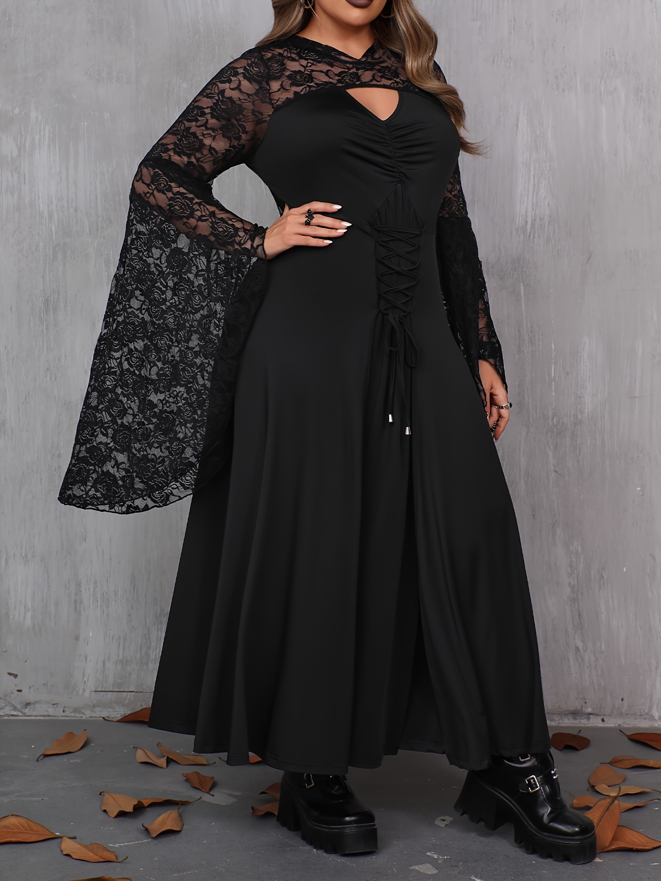 plus size plus size plus size womens dress hooded lace - Temu Bahrain
