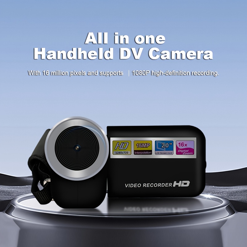 Gatuida Caméra Mini Dv Numérique Avec Zoom Numérique Écran Support Sans