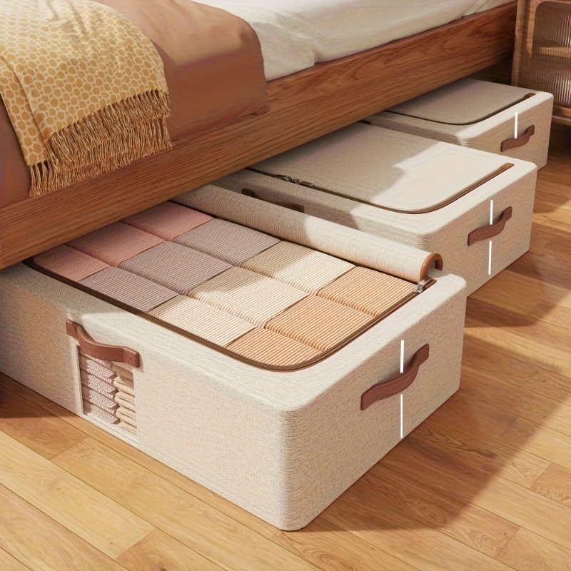 Large Capacity Underbed Foldable Storage Box with Lid
