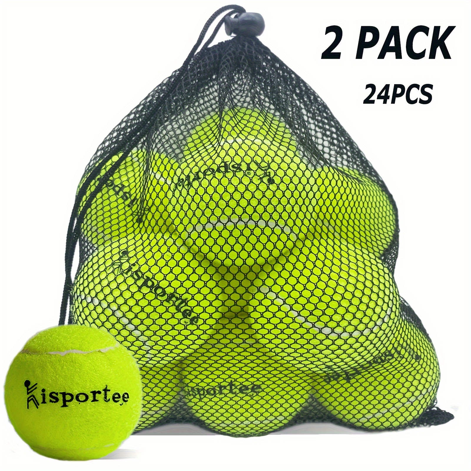 

Tennis Balls, 24pcs Advanced Tennis Ball Practice Balls, Tennis Balls For Dog, Come With Mesh Bag For Transport, Good For Beginner Training Tennis Ball