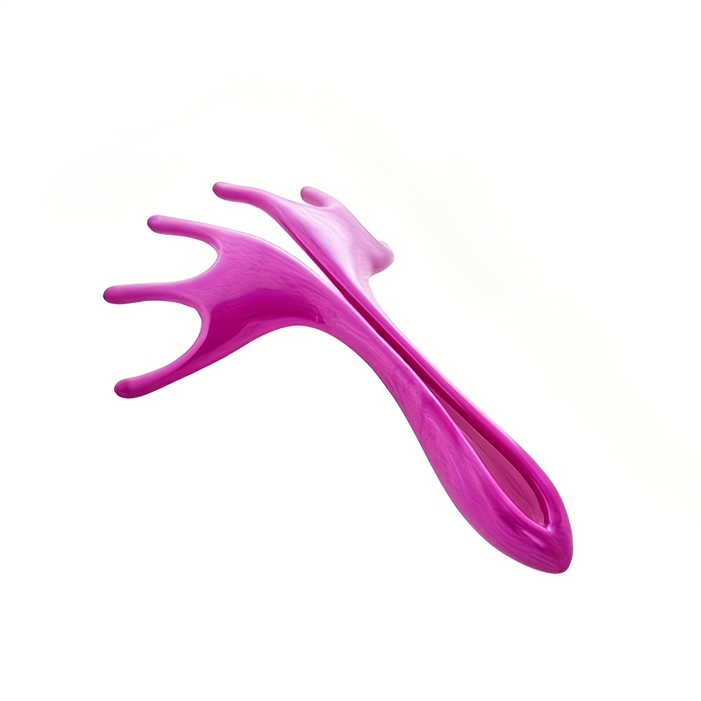 1 pieza Masajeador Manual de Cabeza con Seis Garras con Vibración y Picazón - Dispositivo de Masaje para el Cuero Cabelludo, Accesorio de Garra de Plástico para Cabello, Portátil para Uso en Viajes (Sin /)