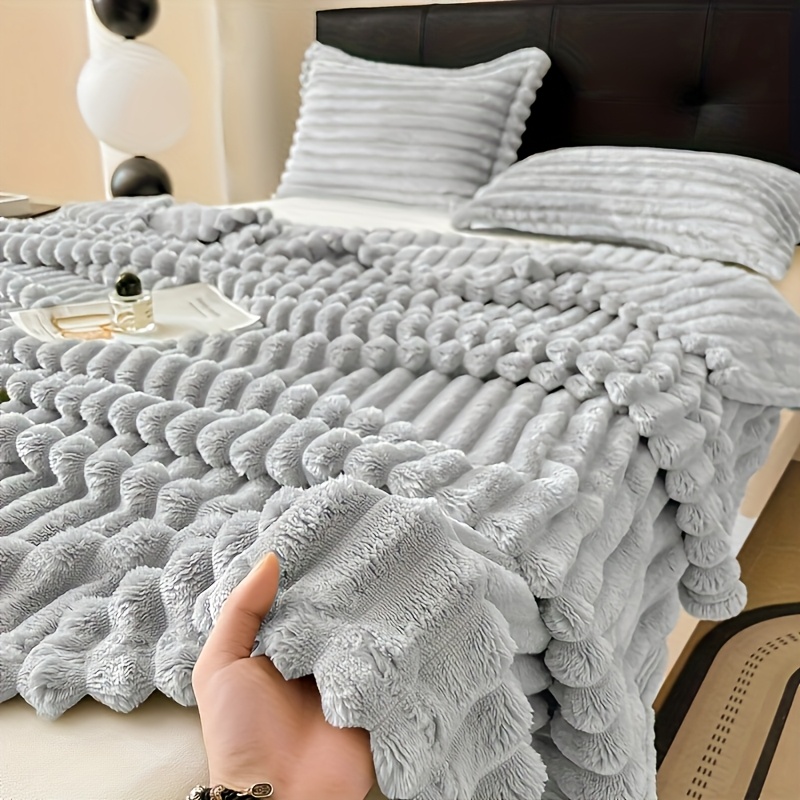 TEMU 1pc Warm And Comfortable Flannel Drawstring Blanket - Decor, Soft And Comfortable - Soft Warm Throw, Use For Sofa Bed, Ideal Santa Gift, Ideal