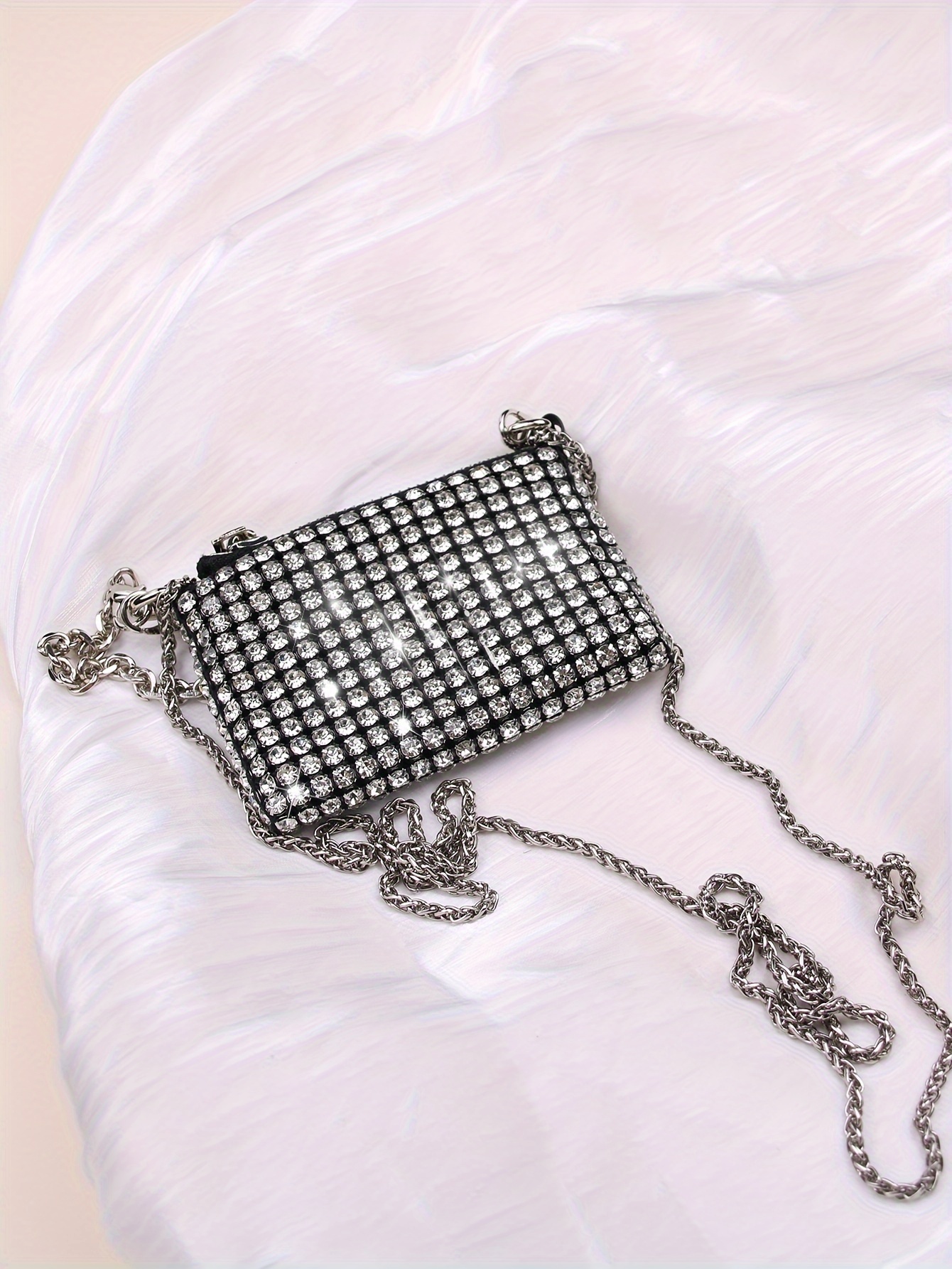 Mini Music Festival Glitter Rhinestone Decor Crossbody Bag Temu