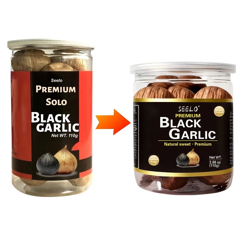 110g Canned Large Granular Black Garlic Single-Headed Ready-to-Eat Healthy Seasoning