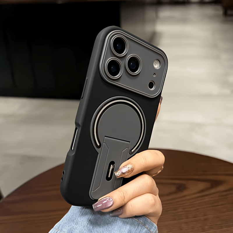 TEMU Phone Case - New Frosted Invisible Stand Compatible With Iphone 17 Pro Max Stand Phone Case 16 Pro Frosted Skin 15 Plus Full Coverage With