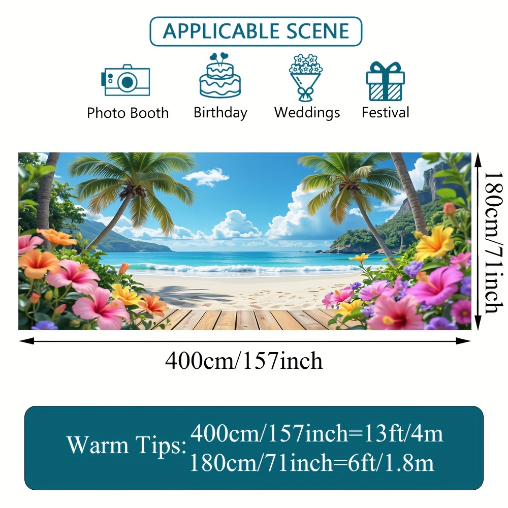 TEMU 1pc Couverture de Porte de Garage Extérieure Premium avec Impression Plate 2D Fleur d'Hibiscus - Élégante et Durable, Installation Facile, pour