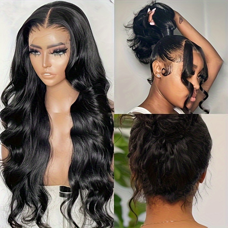 

360 Body Wave Lace Front Wig Human Hair 360 Hd Full Lace Frontal Wigs Human Hair Wig For Women 180 Density Glueless Frontal Wigs Can Make Bun And High Ponytail