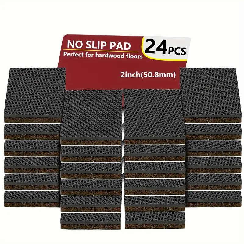 24-Pack Self-* Furniture Pads, 2-Inch Rubber Feet for Hardwood Floors Thickness Furniture Feet Protectors for Sofa,