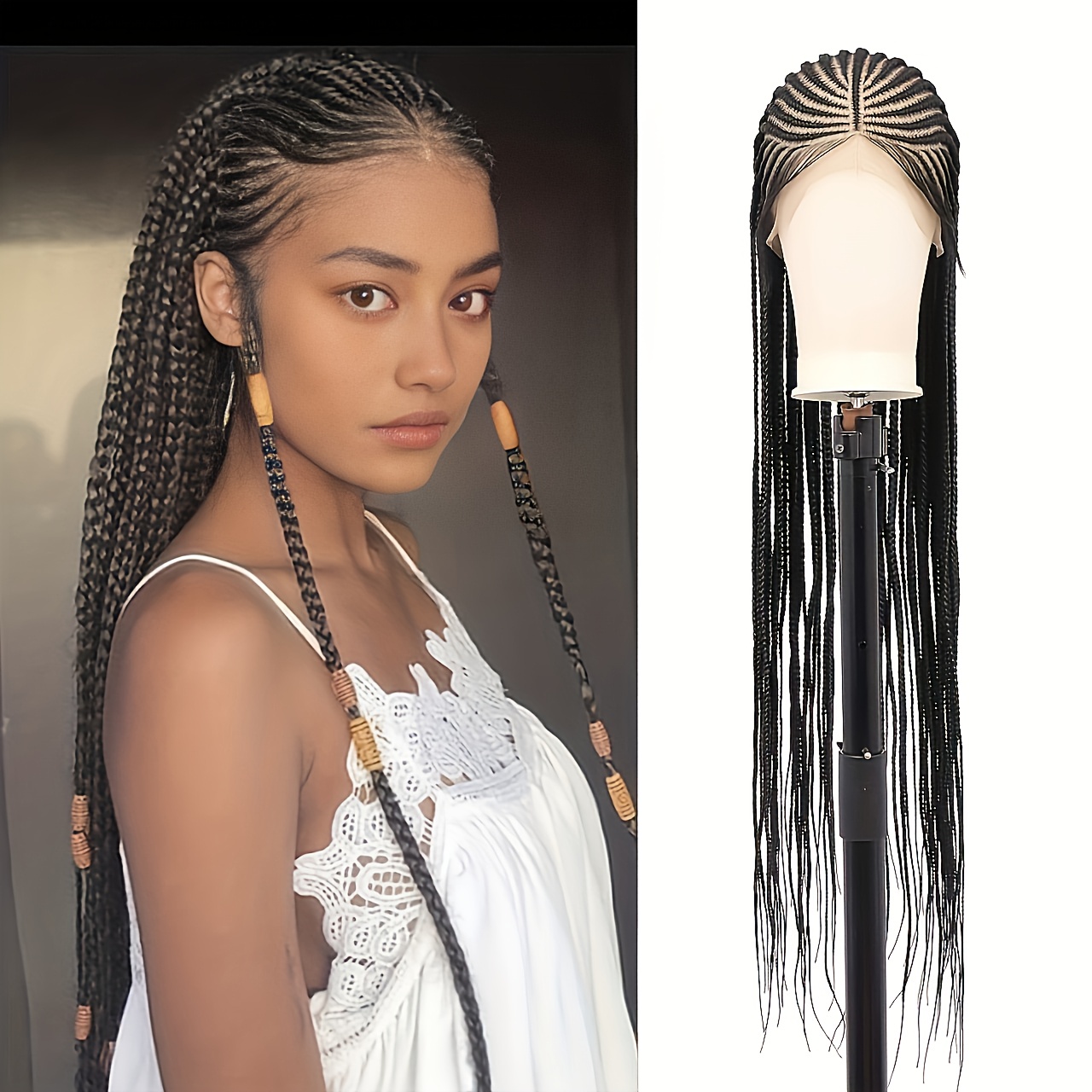 Sell as is frontal cornrow Amazon.com : Fancy Hair Cornrow with Curly Hair Wig HD Lace  main image 2