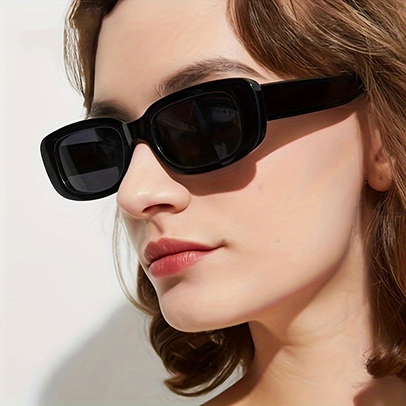 

2pcs Retro Black Leopard Fashion Glasses For Women Men Rectangle Fashion Anti Glare Sun Shades For Vacation Beach Party