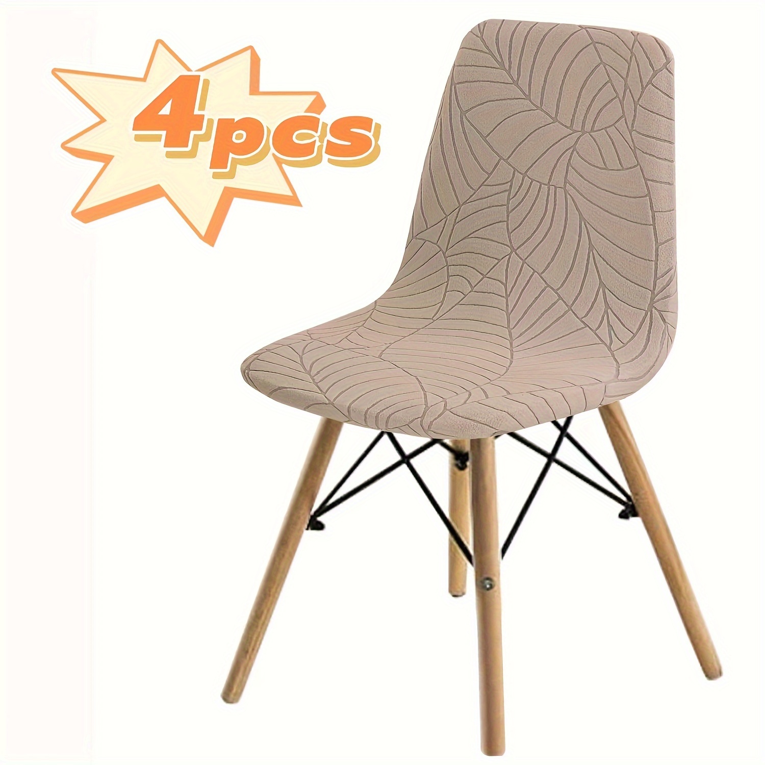 TEMU 1pz/4pcs Coprisedie Elastici Adatti per Sedie da Tavolo da , Coprischienale Moderno con Chiusura , Lavabile in Lavatrice per Casa, Hotel, - alla